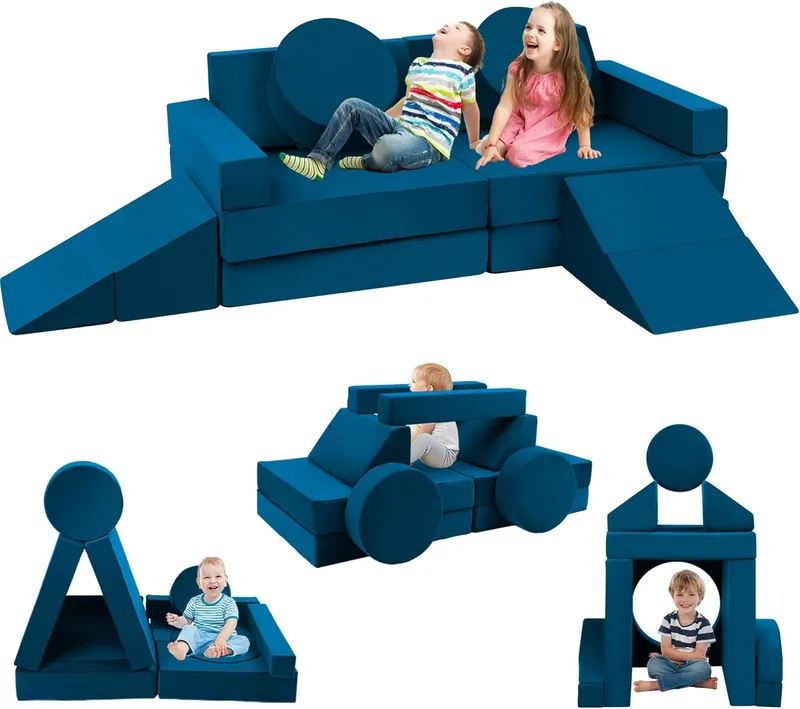 Edbuosy Toddler Couch Kids Sofa Modular – 18pcs
